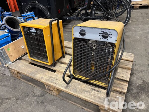 2 st El-värmare / byggfläktar 9 kW (400V)