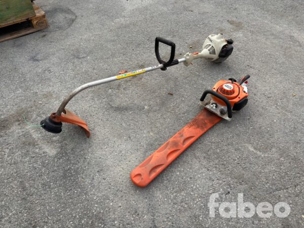 Stihl FS 38 Trimmer & HS 56 C Häcksax